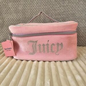 Juicy Couture Pink Velour Cosmetic Travel Bag (NWT)